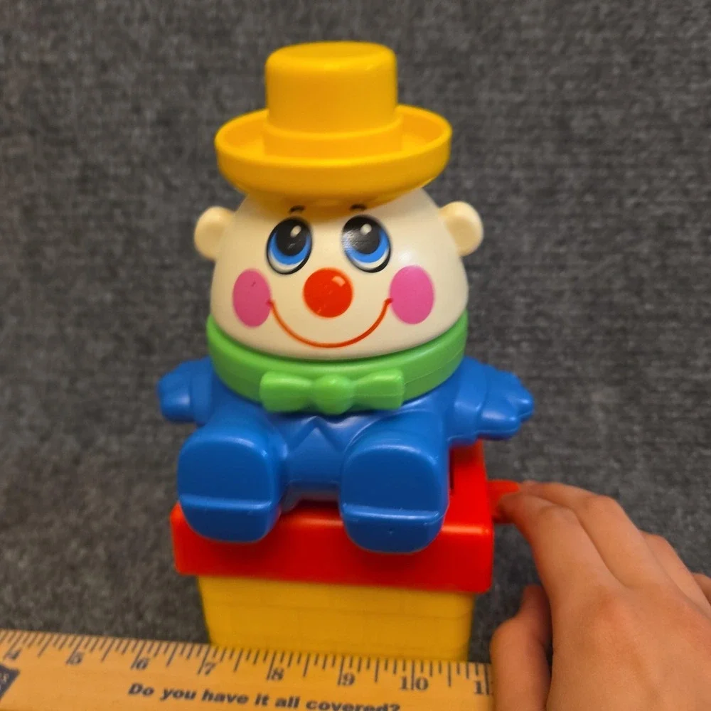 Vtg Playskool Humpty Dumpty Stackable Clown Toy Chimney Base Plastic Preschool